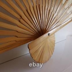 Handmade silk hand fan, ethnic art painting, decoration design PN France N2400