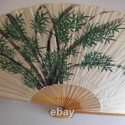 Handmade silk hand fan, ethnic art painting, decoration design PN France N2400