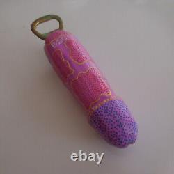 Handmade vintage art design XXth century BALI penis cock male sex bottle opener N4234