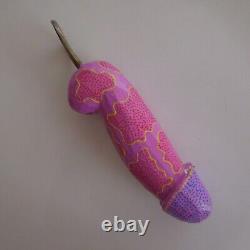 Handmade vintage art design XXth century BALI penis cock male sex bottle opener N4234