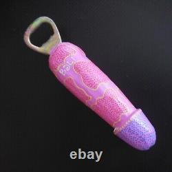 Handmade vintage art design XXth century BALI penis cock male sex bottle opener N4234