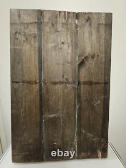 Heart King wood bas relief 19th century Superb, rare