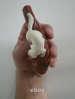 Hermine Stick Sculpted In France Deer Wooden Apple Cane