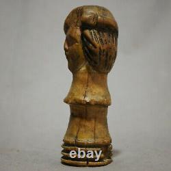 High Epoque Wood Head Carved Chess Game, Tool Handle, Doll, Puppet