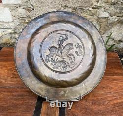High Period Rare Offering Plate Saint George Nuremberg 16th Century