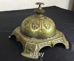 Hotel bell, counter, table 19th century bronze and brass Napoleon III