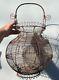 Huge Woven Wire Wedding Basket Dated 1901