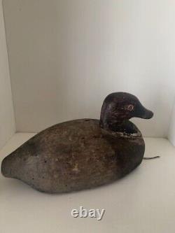 Hunting fishing folk art. Vintage wooden duck decoy call.