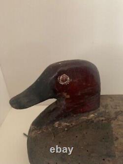 Hunting fishing folk art. Vintage wooden duck decoy call.