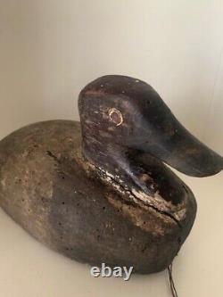 Hunting fishing folk art. Vintage wooden duck decoy call.