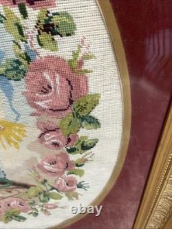 Immaculate Conception Virgin Mary Napoleon III Framed Embroidery 96X78 Beautiful Condition
