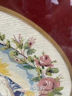 Immaculate Conception Virgin Mary Napoleon III Framed Embroidery 96X78 Beautiful Condition