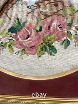 Immaculate Conception Virgin Mary Napoleon III Framed Embroidery 96X78 Beautiful Condition