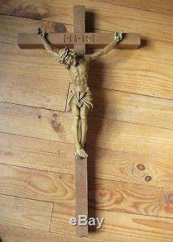 Important And Rare Crucifix Of The Early 20th Century 75 CM