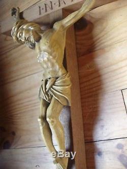 Important And Rare Crucifix Of The Early 20th Century 75 CM