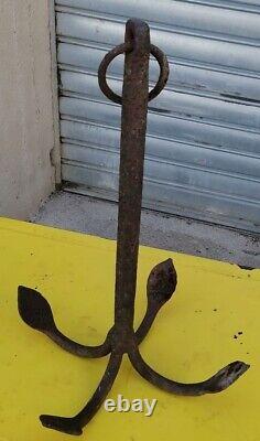 Important Antique Wrought Iron Hook