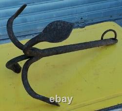 Important Antique Wrought Iron Hook