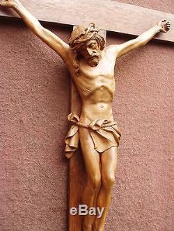 Important Crucifix Carved Wood Late Twentieth Century / Early Twentieth Century