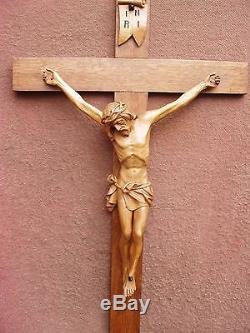 Important Crucifix Carved Wood Late Twentieth Century / Early Twentieth Century