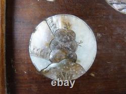 Indochina Wood Plateau with Pierced Design and Mother-of-Pearl Inlay, Late 19th Century