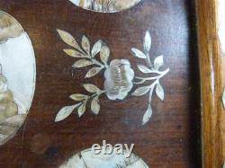 Indochina Wood Plateau with Pierced Design and Mother-of-Pearl Inlay, Late 19th Century