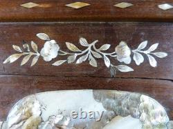 Indochina Wood Plateau with Pierced Design and Mother-of-Pearl Inlay, Late 19th Century