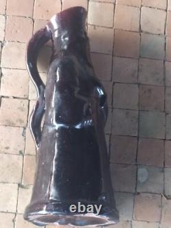 Jacquot pitcher / jug, in glazed terracotta, Antique 18th century