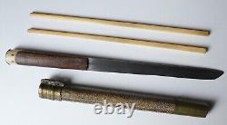 Japan Necessary travel picnic chopsticks knife Stingray case Era Tanto