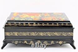 Jewelry Box Collection 25x17 Miniature Lacquered Palekh Hand Painted Signed