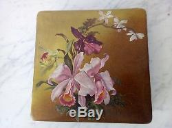 Lacquer Box Decorated With Beautiful Orchids 21240