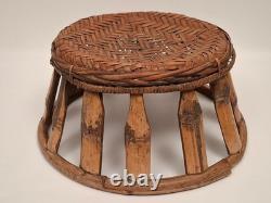 Laotian Bamboo and Rattan Stool / Laos, Early 1900s / Asian (Décoretout31)