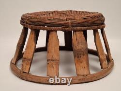 Laotian Bamboo and Rattan Stool / Laos, Early 1900s / Asian (Décoretout31)