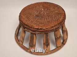 Laotian Bamboo and Rattan Stool / Laos, Early 1900s / Asian (Décoretout31)