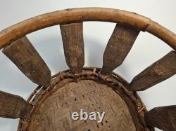 Laotian Bamboo and Rattan Stool / Laos, Early 1900s / Asian (Décoretout31)