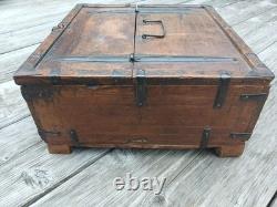 Large 18th-century folk art storage box