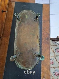 Large Antique Repoussé Brass Jardinière, Napoleon III Style, Lions & Claws