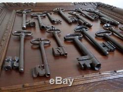 Large Array Of 15 Key-keys Gothic Sixteenth Seventeenth Eighteenth Nineteenth Wrought Iron