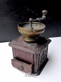 Large Carved Oak Coffee Grinder, State Of Discovery
