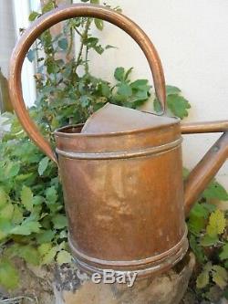 Large Copper Watering Can Of The 19th Century. Copper Watering Can. Garden Tool