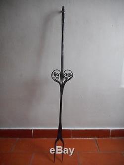 Large Fork Of Forced Iron Wedding. Xvii. Roasted, Roasted. Folk Art