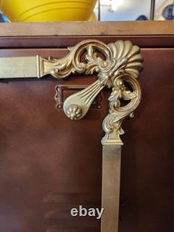 Large Frame with Mirror in Bronze and Brass