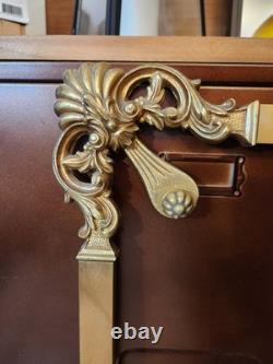 Large Frame with Mirror in Bronze and Brass