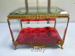 Large Gift Box Globe Bridal Napiii Glasses Beveled Jewelery Box