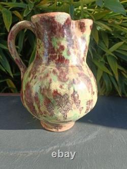 Large Jug / Pitcher, Glazed Terracotta Provençal, Antique 18th Century