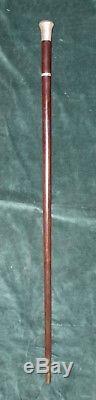 Large Old Mahogany Silver Empire Cane And More Napoleon