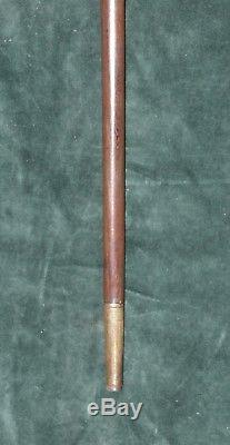 Large Old Mahogany Silver Empire Cane And More Napoleon