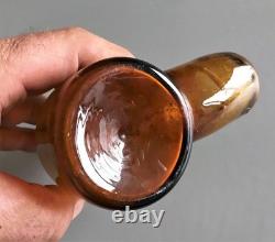 Large Orange Blown Glass Bird Bath, 19th Century