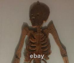 Large Skeleton Rare Wood Pine Object Curiosity Popular Art Year 1960