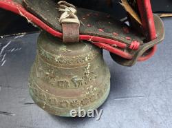 Large Swiss Bronze Bell Blondeau La Chaux-de-Fonds Antique Bell, D. 20 cm