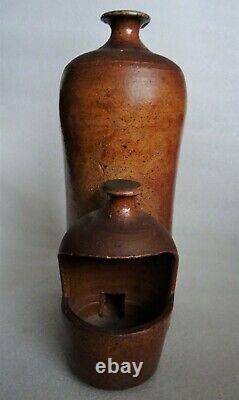 Large Terracotta Watering Hole Glazed Sars Pottery 19th Century